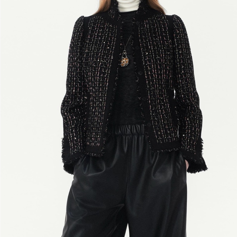 Zara Black Tweed Women's Jacket